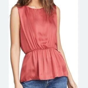 Theory Shirred Silk Tank